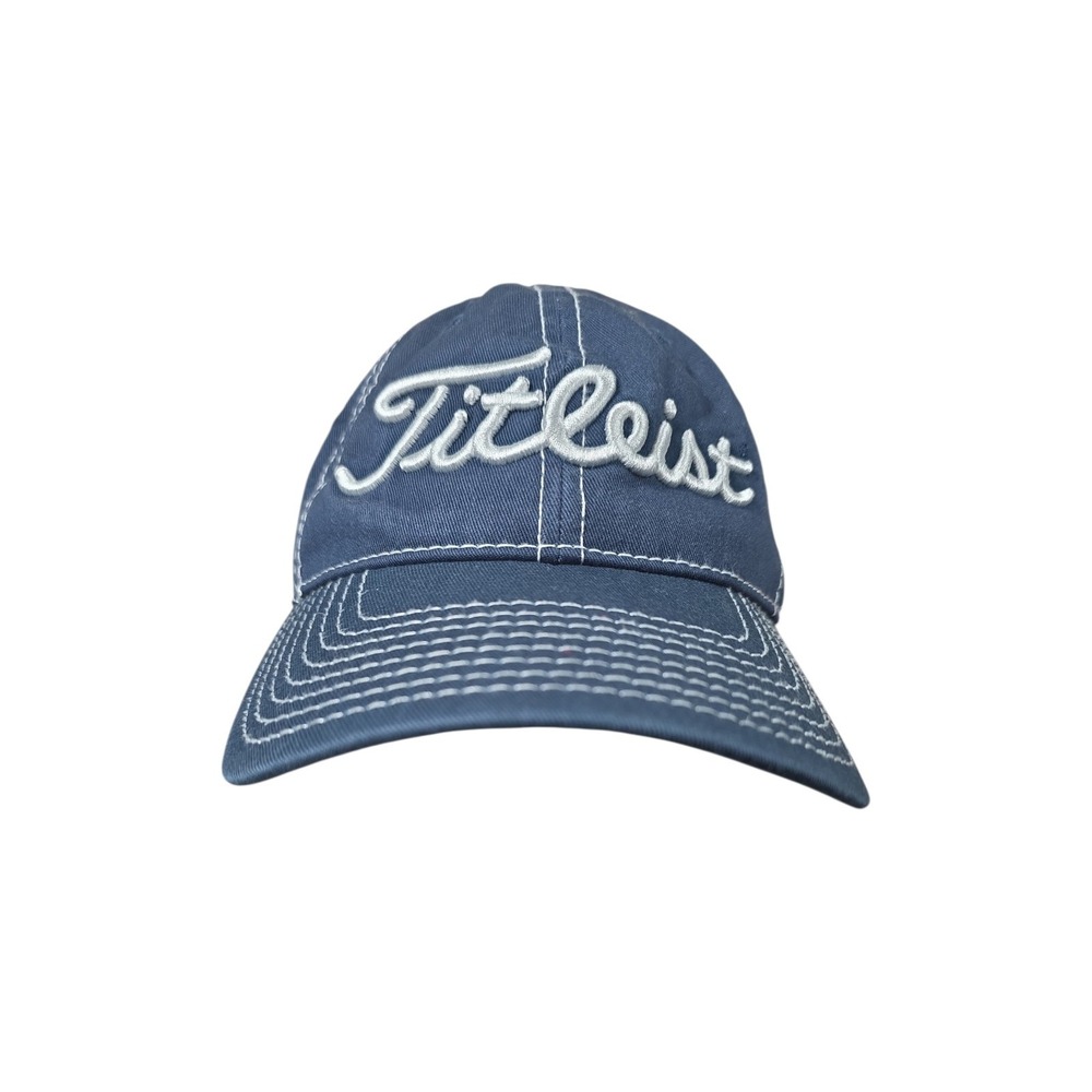 Titleist Pro V1 FJ FootJoy Golf Hat Navy Blue Adjustable Embroidered Logo Cap